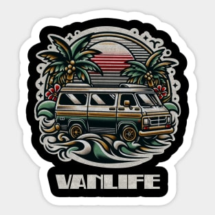 Vanlife beach Sticker